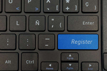 Register CloseUp in blue of black Keyboard
