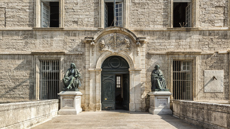 Entrance of Faculty of Medicine Montpellier, Franceのeditorial素材