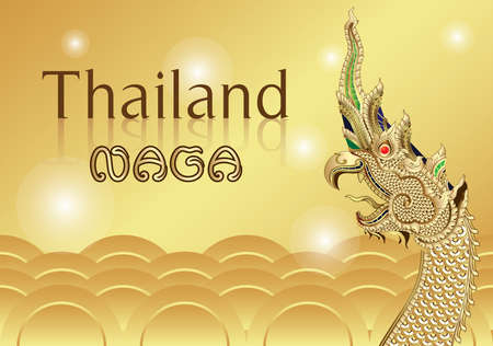 Naga Asian Style, north in thailand.のイラスト素材
