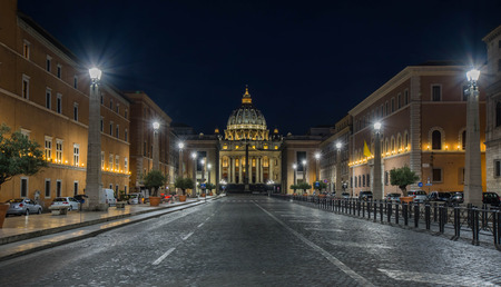 Via della Conciliazione, St. Peter's, Vatican, Rome, Italyのeditorial素材
