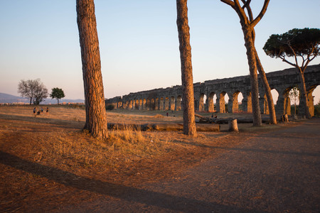Aqueducts Park, Rome, Italyの写真素材