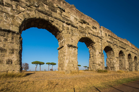 Aqueducts Park, Rome, Italyの写真素材
