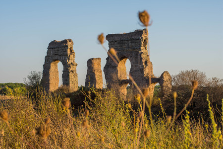 Aqueducts Park, Rome, Italyの写真素材