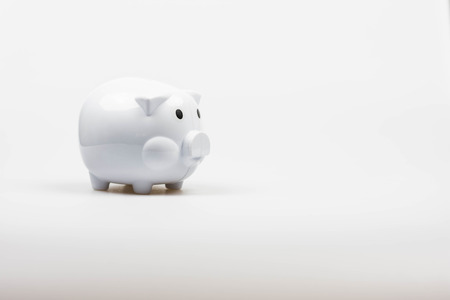 Piggy bank isolated on a white backgroundの写真素材