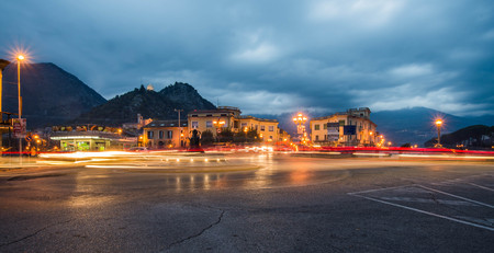 Lights of Piazza Garibaldi, Sora, Ciociaria, Italyのeditorial素材