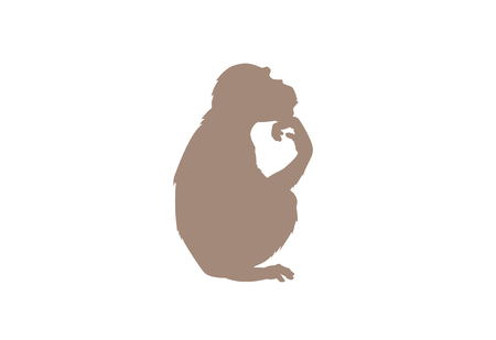 Monkey vector illustration pictogramのイラスト素材