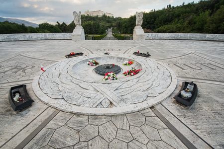 Polish Cemetery at Montecassino, Italyの写真素材
