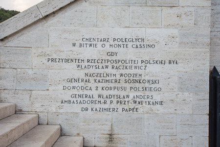 Polish Cemetery at Montecassino, Italyのeditorial素材