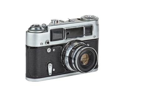 A classic manual 35mm camera from the 1960の写真素材