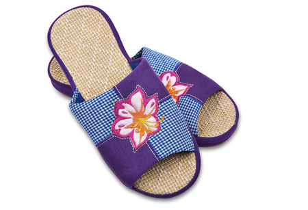 Color house slippers. Good for use as a \\\"Home Sweet Home\\\" metaphor.の写真素材