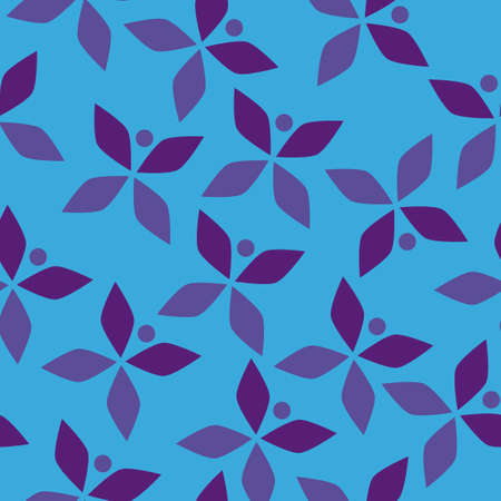 blue abstract butterfly seamless patternのイラスト素材