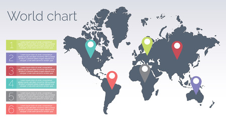 Color world chart info graphicのイラスト素材