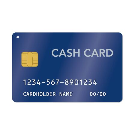 Cash card vector illustration blueのイラスト素材