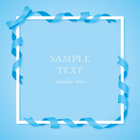 Wrapped ribbon frame background materialのイラスト素材