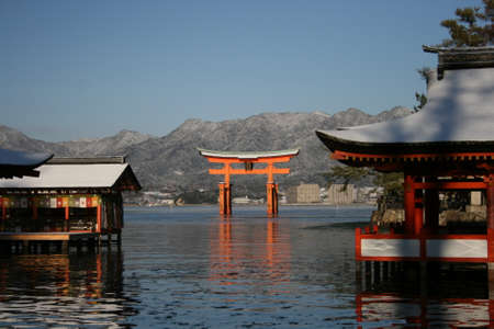 Itsukushima Shrine in Miyajima, Hiroshima Prefecture, Japanのeditorial素材