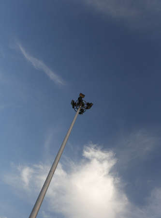  A spotlight pole in the car park の写真素材