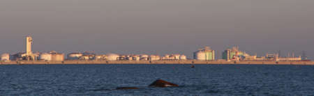 Wide view of tank-farm in Map-ta-put portの写真素材