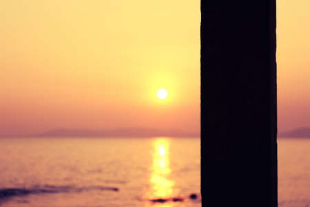 Sunset in the beach at Ban-Changの写真素材