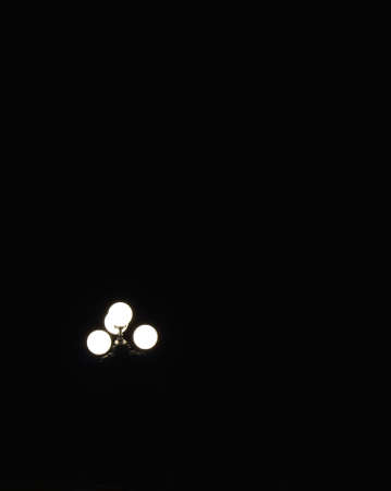 The four conservative lamps in the darknessの写真素材