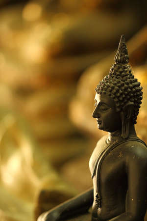 The ancient sculpture of Buddhaの写真素材