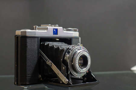 close up of vintage film viewfinder cameraの写真素材