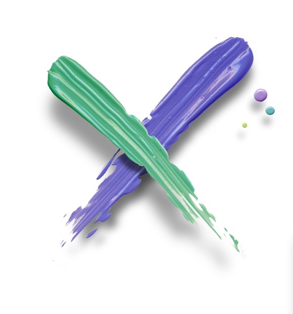 hand painted  floating color and shadowの写真素材