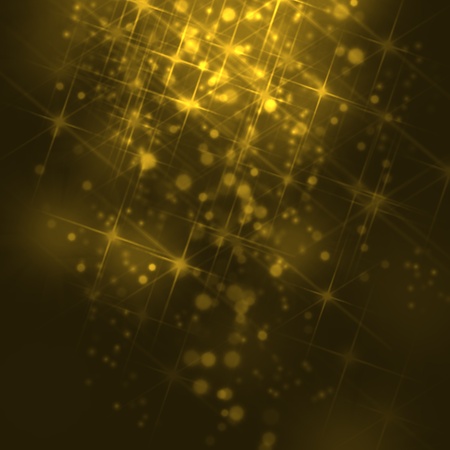 abstract background with golden lightsの写真素材