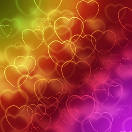 abstract background with heartsの写真素材
