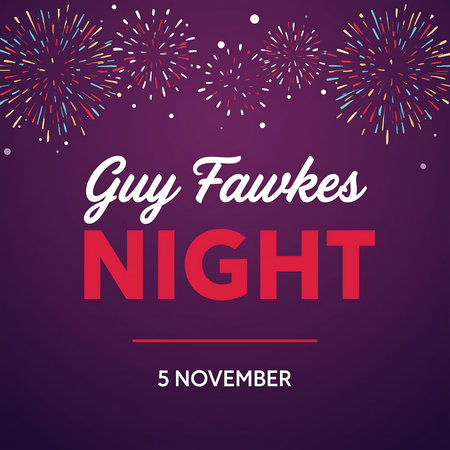 Guy fawkes night celebration with fireworks displayの素材