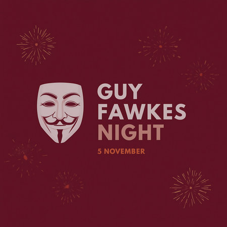 Guy fawkes night celebration with fireworks displayの素材