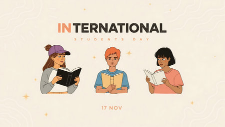 Celebrating international students day on 17 novemberの素材