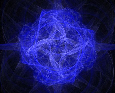high resolution flame fractal forming a mandalaの写真素材