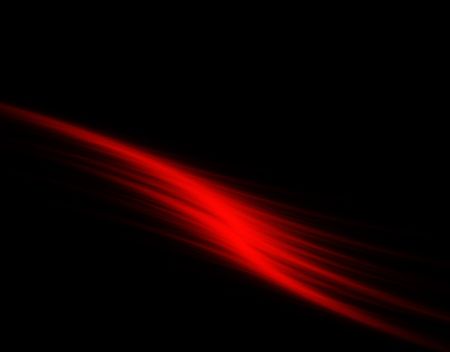 Red line, light, ray, beam crossing diagonal a black background, plenty of copy space の写真素材