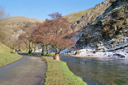 entrance of the dovedale, englandの写真素材