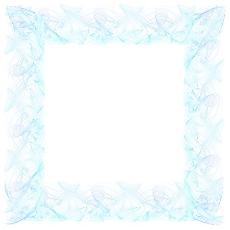 delicate blue fractal frameの写真素材
