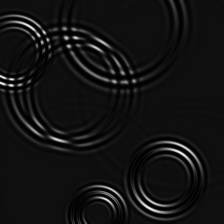 few raindrops in dark water, possible concepts: sadness, depression, melancholyの写真素材