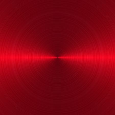 circular brushed red metallic background with central, horizontal highlightの写真素材