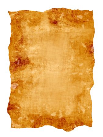 old paper or parchment document isolated over whiteの写真素材