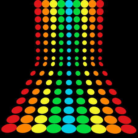  rainbow dots patternのイラスト素材
