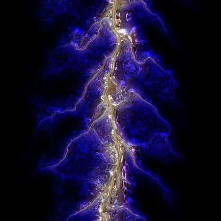 futuristic blue lightning bolt over blackの写真素材