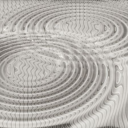 melting or molten fine corrugated metal wallpaper with ripplesの写真素材