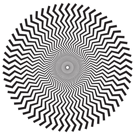Hypnotic spiral pattern creates an optical illusion of movement and depth drawing the eye inward toward the center in a mesmerizing display of geometric art suitable for backgroundのイラスト素材