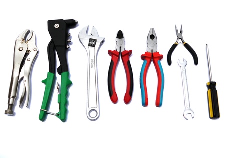 Tools isolated on white backgroundの写真素材