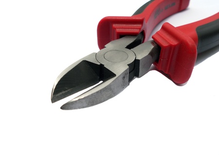 Wire cutter isolated on a white backgroundの写真素材