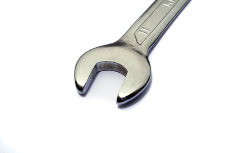 Spanner isolated on a white backgroundの写真素材