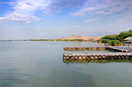 lake side sceneryの写真素材