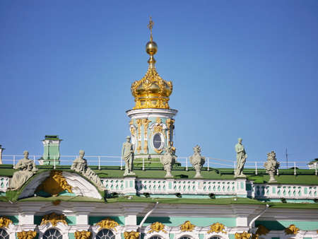 Golden dome on the roof of the Hermitage (Winter Palace)のeditorial素材