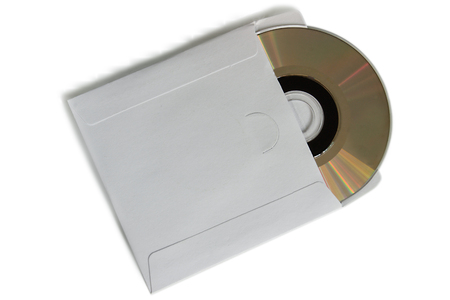 close up of a cd dvd disc on white background. Close-up. insulation.の写真素材