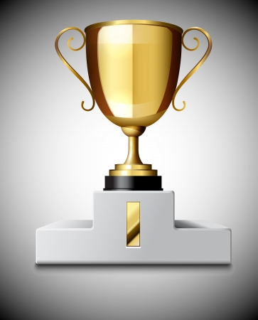 Gold Trophy Cupのイラスト素材