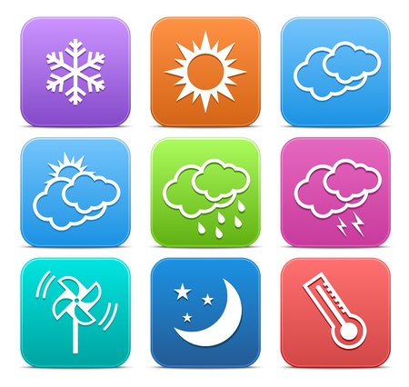 Weather icon set. Vector illustrationのイラスト素材